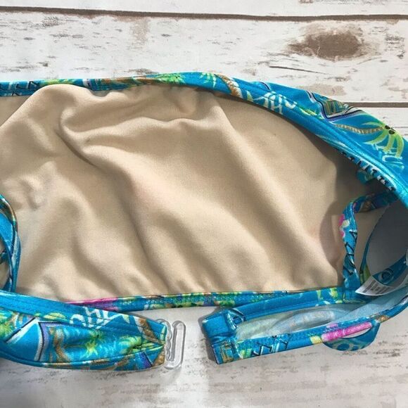Islander Youth Girls Hawaiian Print Bikini Top Swimsuit Size 12 - Picture 9 of 10